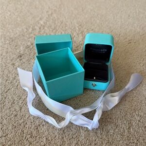 Tiffany & Co. Blue Jewelry Box with Ribbon